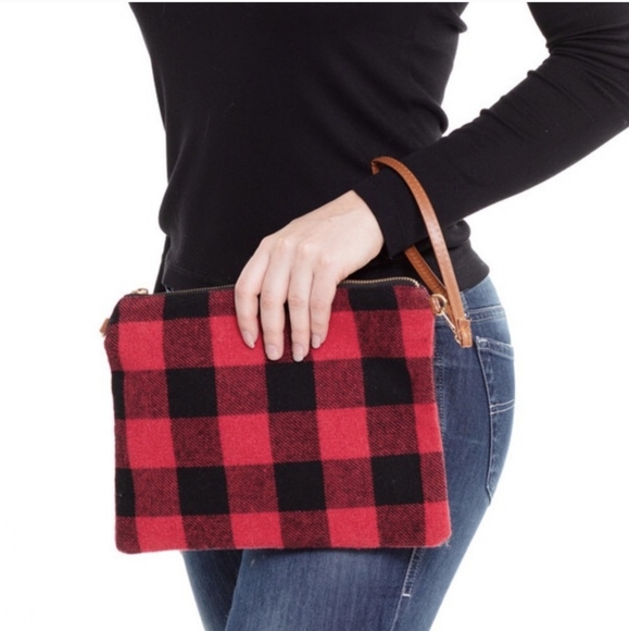 GORGEOUS Buffalo Plaid Crossbody Bag / Wristlet / Clutch - Picture 8 of 12